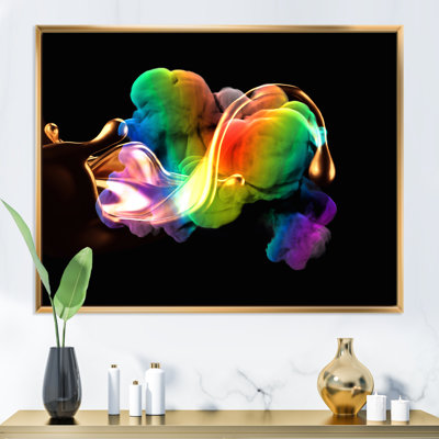 " Rainbow Splashes On Black "