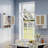 White Bamboo Bathroom Wall Cabinet – Over-The-Toilet Storage With 2 Rattan Doors And Adjustable Shelf