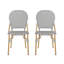 Chaises d'extérieur pour 2 personnes, gris et aspect, aluminium, style français, meubles de jardin et gris, avec rouille
