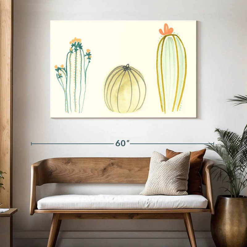 Harnek Funky Succulents IV, H 32 po x l 48 po