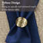 Metal Leaf Napkin Ring (Set Of 6)