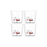 Tabby Cat - Tumbler Lying Amber Cat With White Tail 11.8 Oz