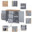 Rolling Kitchen Island With Storage, Kitchen Cart With Rubber Wood Top, 3 Drawer, 2 Slide-Out Shelf And Internal Storage Rack, Kitchen Island On Wheels With Spice Rack & Tower Rack, Grey Blue | Gift Idea-1071700609