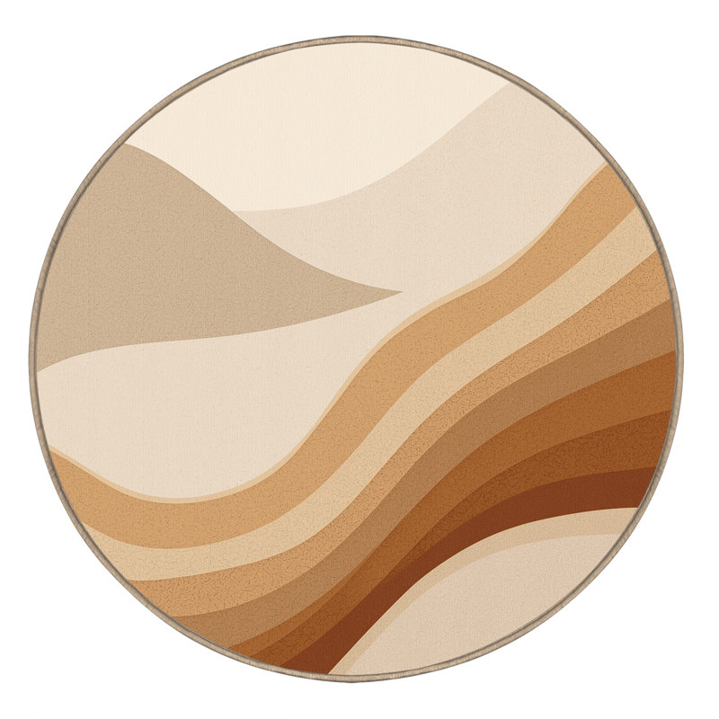 Tapis uni brun et beige lavable à la machine Panameno, 2x4
