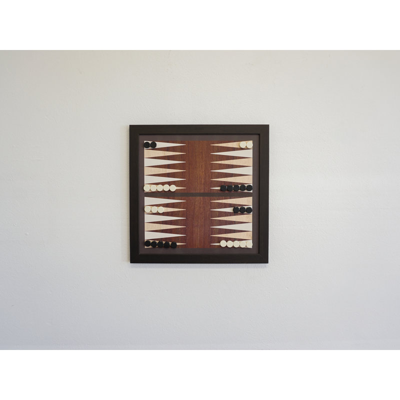 Magnétique décoration murale arrière en bois foncé Gammon