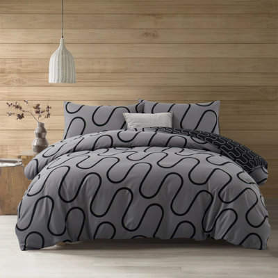 Braylene Microfiber Duvet Cover Set with Pillowcases Included