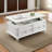 Manti White Washed Coffee Table with Lift-top