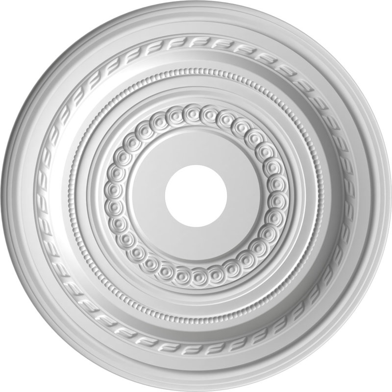 Médaillon Cole en PVC thermoformé pour plafond, H 22 po x l 22 po x P 1 po, Cuivre vieilli