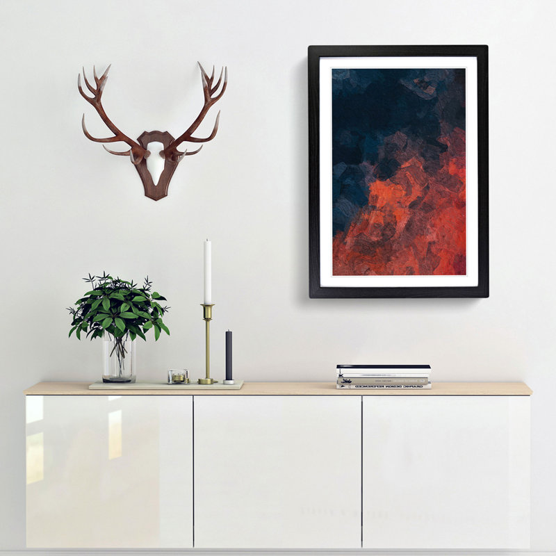 Iron Feelings in Abstract - Framed Print, Black Framed, 87cm H x 62cm W x 2cm D