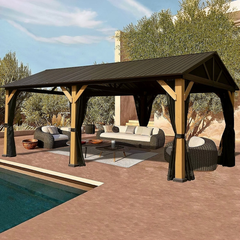Cedar Wood Gazebo 12'X20'