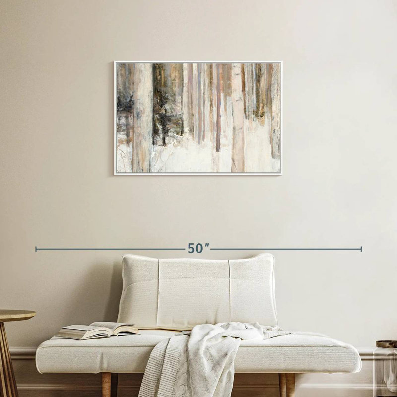 Lumière chaude d'hiver II, Cadre flottant blanc, 31 po x 21 po