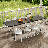 8Ft Heavy Duty Folding Table, Indoor Outdoor Portable Plastic Picnic Desk with Steel Legs and Handle-89255269