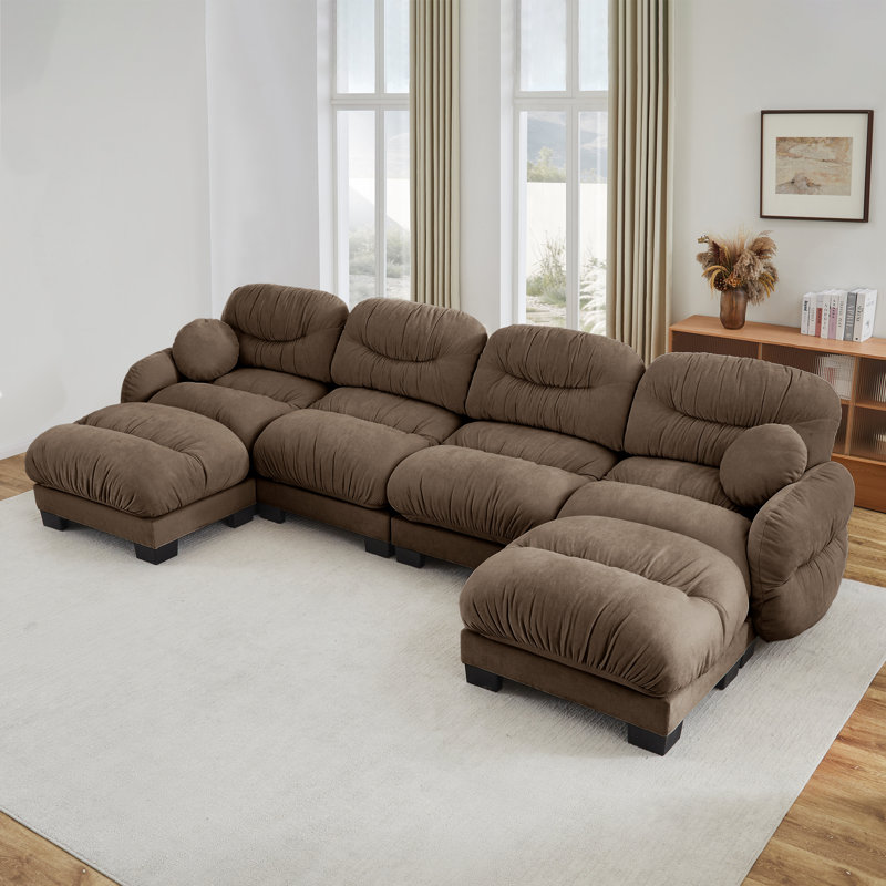 Compression Cozy Sectionals, Chenille Modular U Shape Sofa For Home