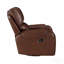 Fauteuil oscillant pivotant inclinable en similicuir brun avec garniture cloutée traditionnelle 1pc