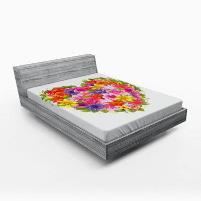Drap-housse floral en microfibre