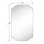 Miroir de salle de bain Kudi doré festonné, cadre en laiton décoratif, miroir de coiffeuse irrégulier mural 40 x 24''-1484747345-1484747344