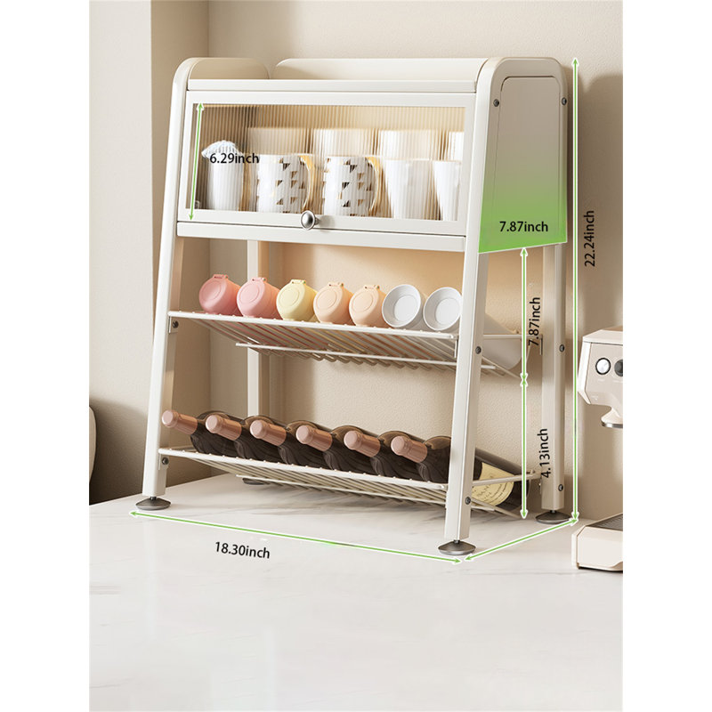 Support de rangement pour tasses, H 22,24 po x l 10,23 po x P 18,3 po