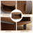 31.5" Modern Round Coffee Table With 360° Curved Sliding Door.-1323270125