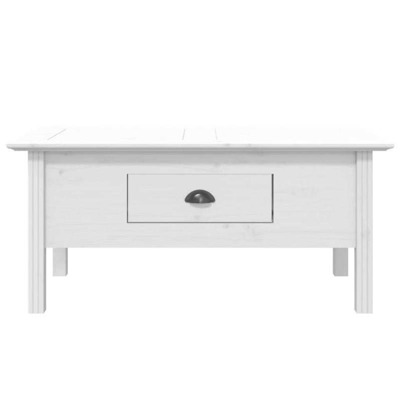 Table basse à 4 pieds avec rangement, Blanc