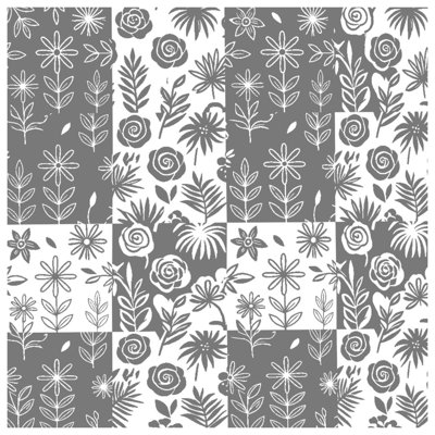 Couvre-lit matelassé à motif floral