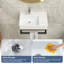 Lavabo de salle de bain mural 23,25 "x l 16,5" avec porte-serviettes en céramique blanche