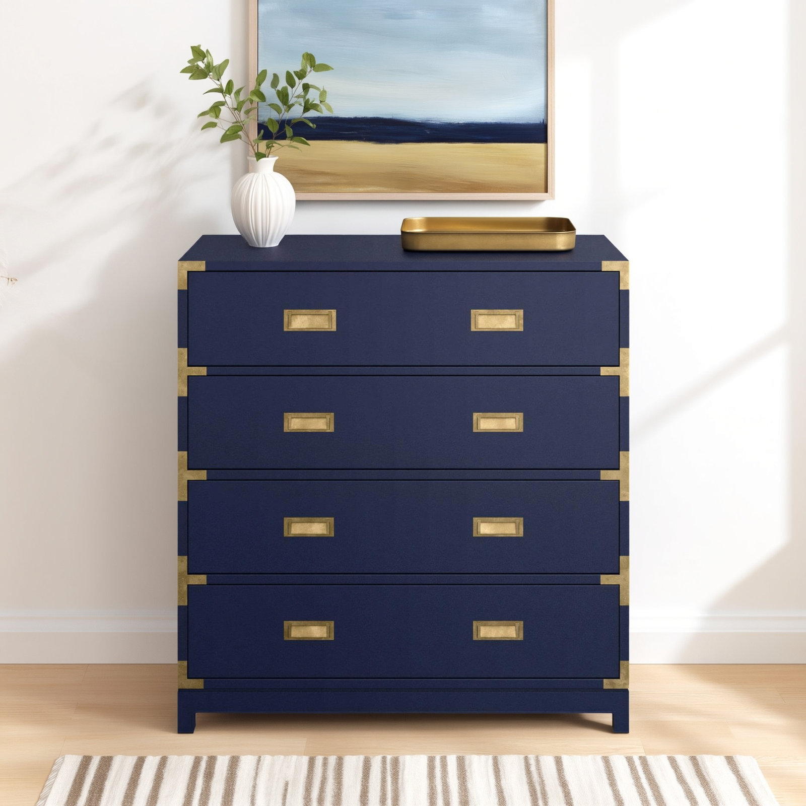 Hogle Mahogany 4-Drawer Accent Chest