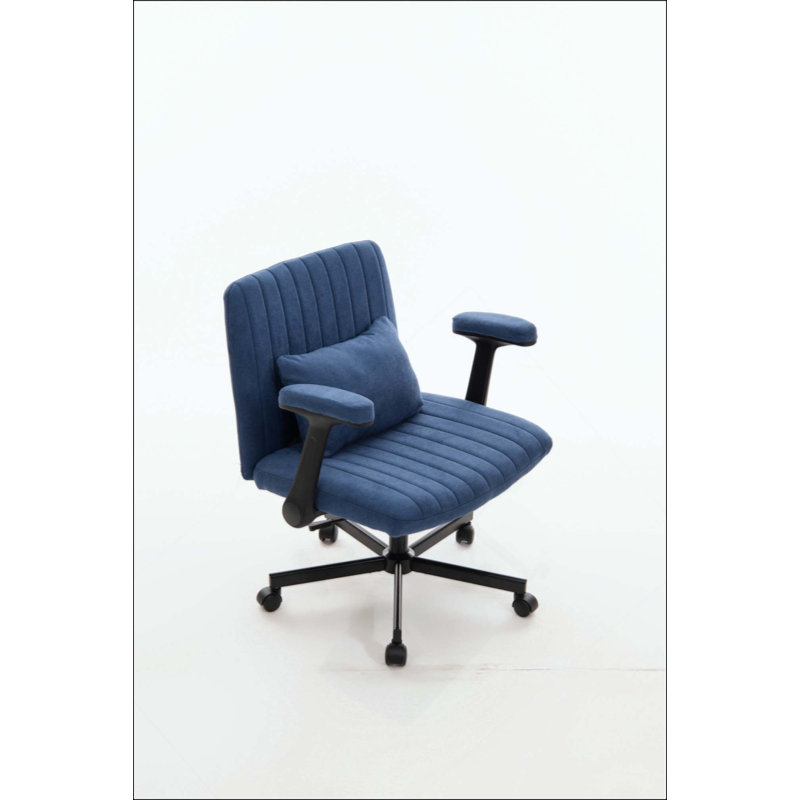 Fauteuil de bureau Velvet Criss Cross, Bleu