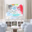 Collage abstrait, pois, rayures, gribouillis, rouge, orange, bleu, jaune, rose, noir, bleu sarcelle, cyan-1676584808
