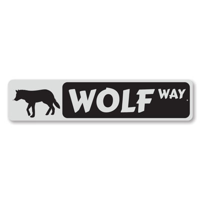 Plaque en aluminium Wolf Way