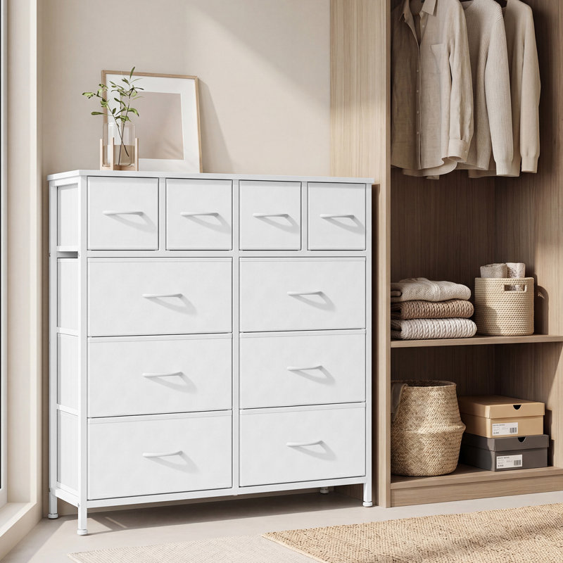 10 Drawer Storage Drawer, White