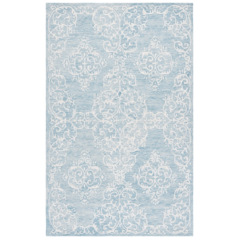 Metro 710 Hand Tufted 80% Wool; 20% Cotton Damask Rug, Rectangle 6' x 9'