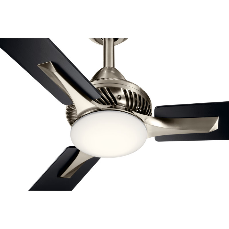 Kosmus 52'' Ceiling Fan with LED Lights, Brushed stainless steel