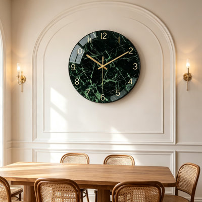 Glass Analogue Wall Clock