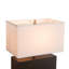 Lampe de table inclinable Zen avec veilleuse - 20 po, abat-jour en lin blanc, interrupteur à 4 voies-288650987
