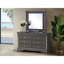 Commode G6702-d - Panneau de particules noir avec détails argentés texturés et tiroirs en queue d'aronde