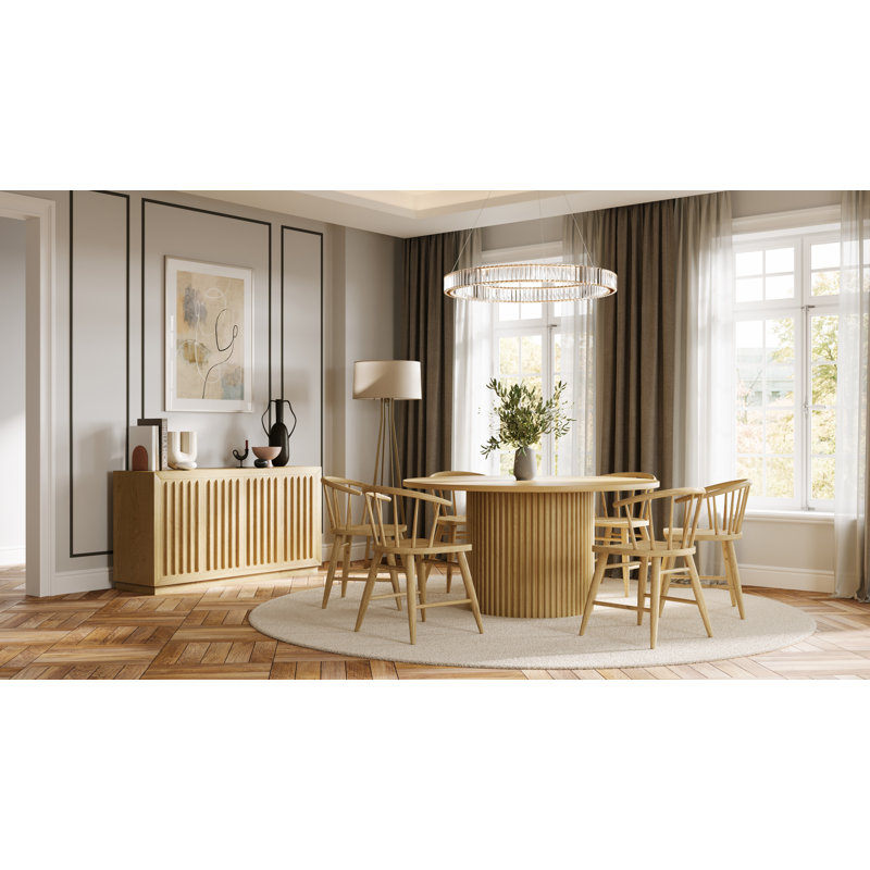 Ensemble repas Crestpton Mid-Century, Naturel, Naturel