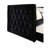 Daybed With Trundle In Black Transitional Vibe, Padded Flannelette Upholstery, Button , Design, Nailhead Trim, Slat Kit Trundle, Finish,