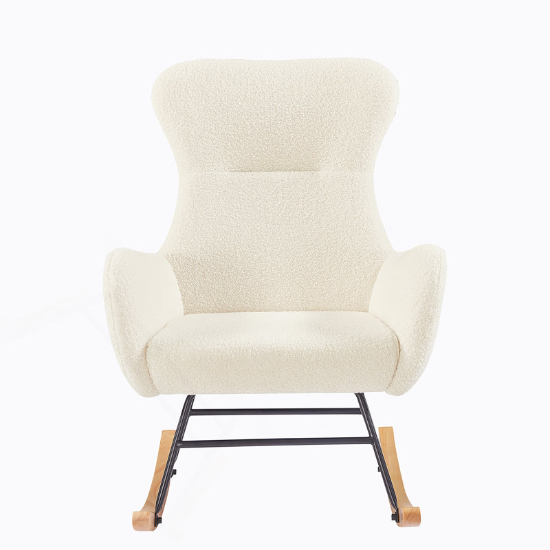Fauteuil berçant beige Teddy