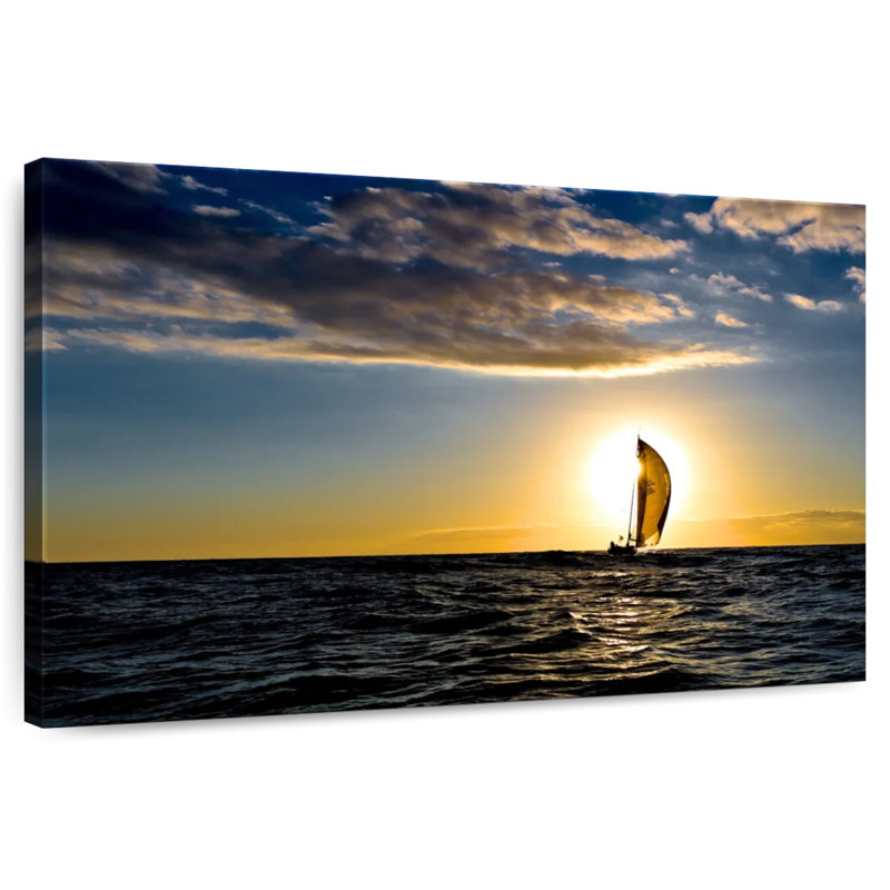 Mehar voilier lever du soleil, H 26 po x l 39 po