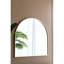 Miroir arqué 33 po x 31 po avec cadre en fer doré pour la salle de bain, la chambre à coucher et le vestibule