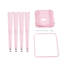 Tabourets de bar en métal rose sans dossier, hauteur de comptoir 76 cm (30 pouces), ensemble de 4, pour îlot de cuisine ou salle à manger - Matériau imperméable, montage rapide, peu encombrant, sans outils, design