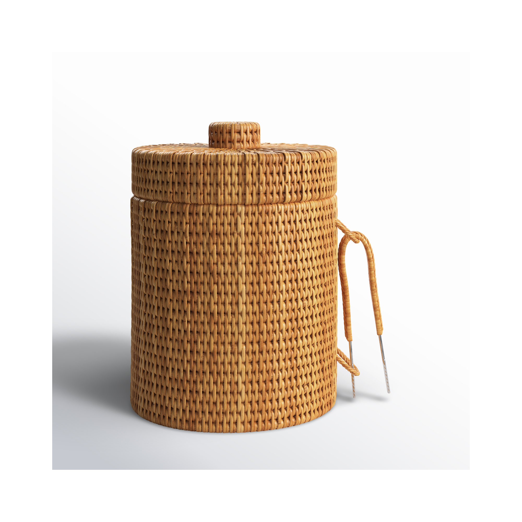 Wynwood Ice Bucket, Honey Brown, 13" H x 10" W x 10" D