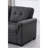 84" Dark Gray Linen Sectional With Reversible Sleeper, Storage, Plump Stitching Storage And 35" Height, Design
