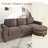 Sectionals With Storage Usb, Chenille 84.6 Inch Modern Home Sofa