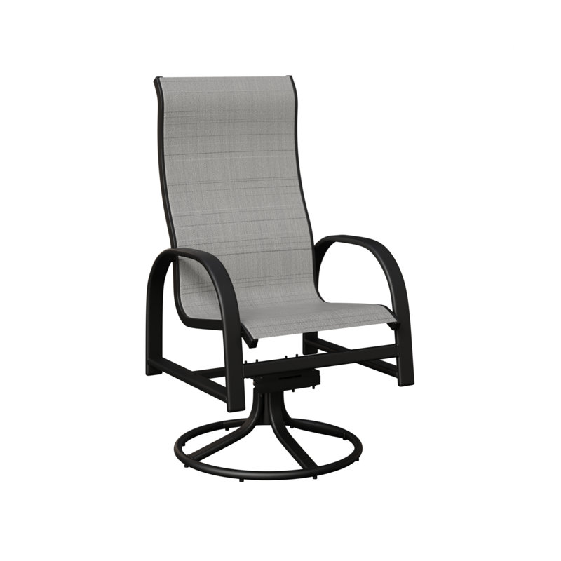 Chaise berçante berçante berçante Berlin, Charm platine, Noir mat