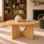 Table basse ronde 32,3 po, table basse Mid-Century, frêne, pieds en bois massif uniques
