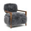 Fauteuil d'appoint rembourré à poils longs Tilton Soft-1952307518