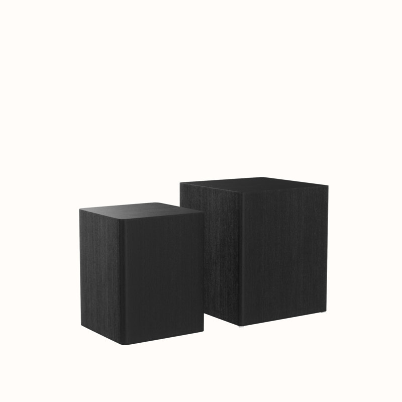 Table de bout en MDF, Black, H 17,9 po x L 15,7 po x l 15,7 po