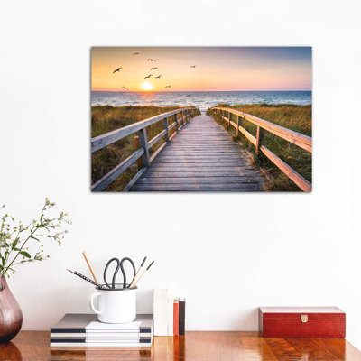 Sunset At The Dune Beach by Jan Becke - Print