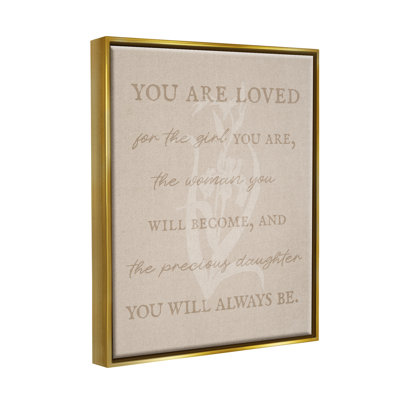 Impression sur toile Precious Daughter Family encadrée par Lil 'Rue